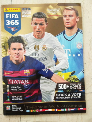 Panini футболен албум FIFA 365 употребяван с лепенки на Панатинайкос