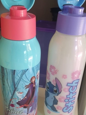 Tupperware Frozen and Stitch children's water bottles 750 ml