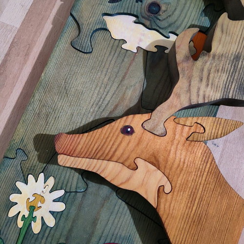 To Platoni wooden mosaic used, artwork