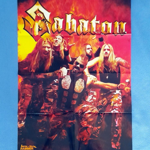 Sabaton & Monty Python poster used, double-sided, 76x55cm