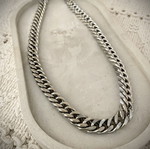 Unisex Stainless Steel Chain Necklace silver color, new