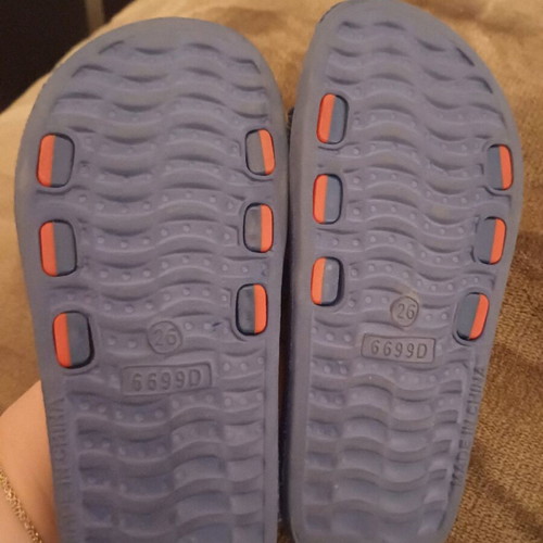 Children's slippers like new, size 25-26, blue