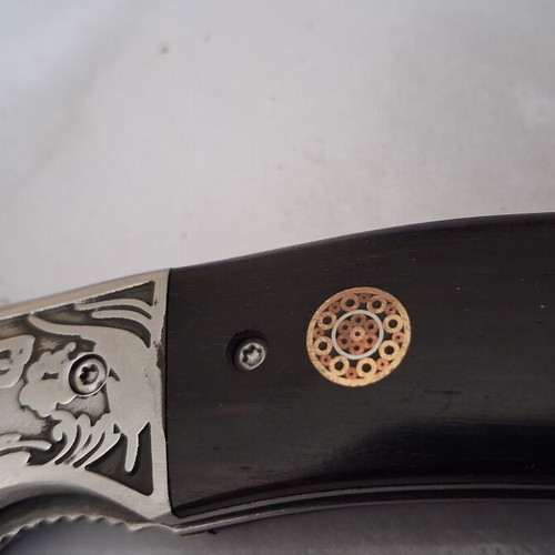 Folding knife from Damascus steel new