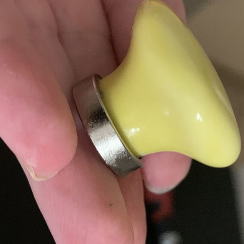Yellow cabinet knobs, set of 5