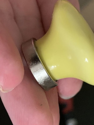 Yellow cabinet knobs, set of 5
