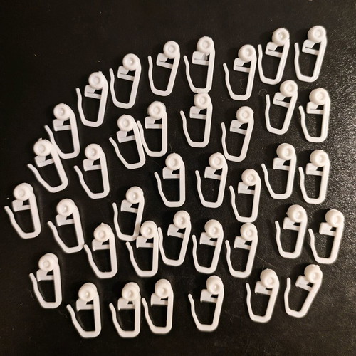 Curtain clips pack of 38 white plastic