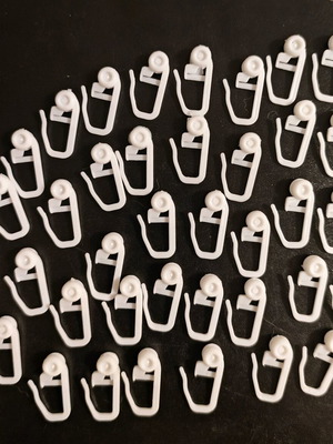 Curtain clips pack of 38 white plastic