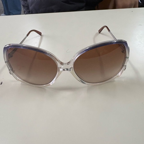 Vogue sunglasses used, oversized with transparent frame and brown degrade lenses