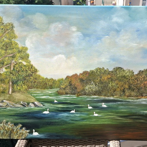 Handmade oil painting landscape new 70x100x1.5cm