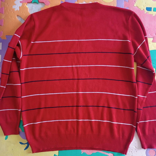 Lacoste large sweater used, red