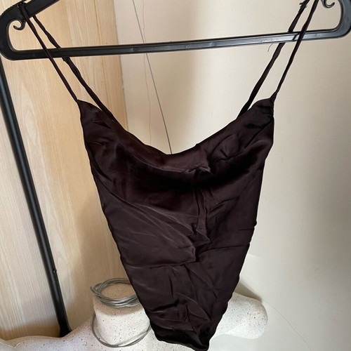 Zara satin top new, black, size S