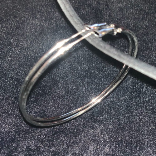 Hoop earrings new, silver