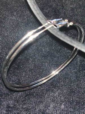 Hoop earrings new, silver