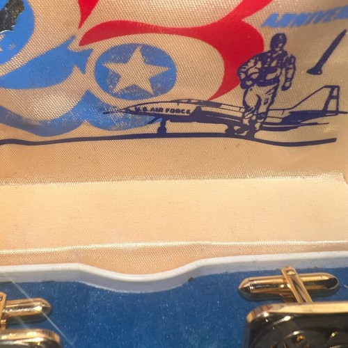 USAF Air Force collectible new, case with 2 pairs of 25th anniversary cufflinks