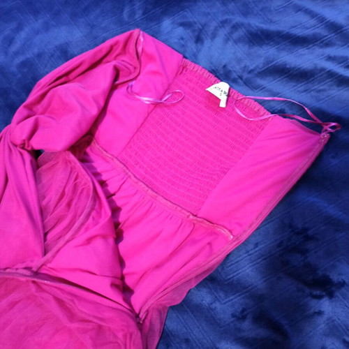 Lace & Beads fuchsia dress like new, size S-M, cut out design