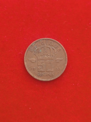 Belgium 50 Cent Coin used