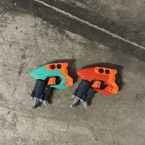 Nerf toy blasters, set of 9, used