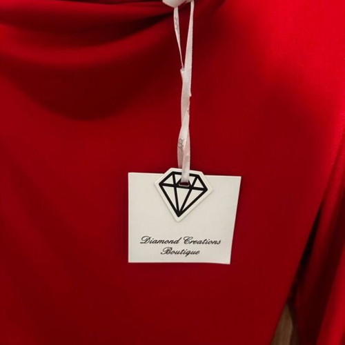 Diamond creations maxi dress red new, size large