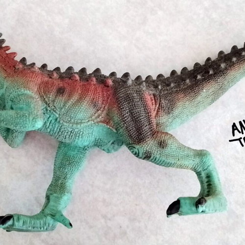 Dinosaur figure collection, pack of 18, including 2 with wheels