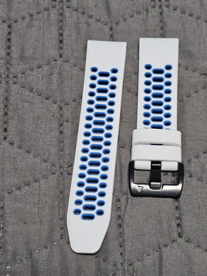 Λουράκι σιλικόνης Garmin QuickFit 22 Carrera White Cyan Blue καινούργιο