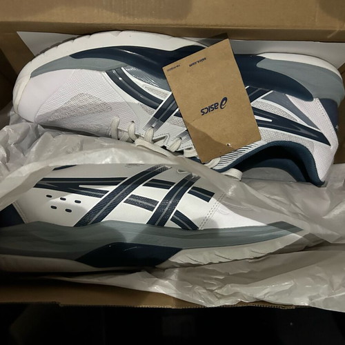 Asics Powerbreak FF Volleyball Shoes New White Blue