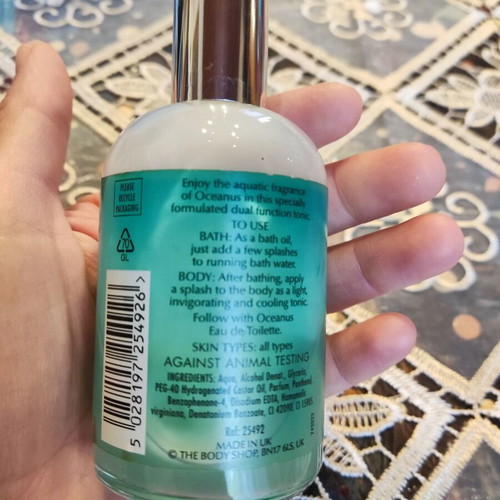 Oceanus Bath & Body Tonic 100 ml used, vintage scent