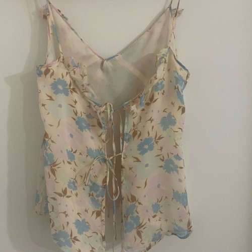 Zara summer backless top used, colorful with ruffles