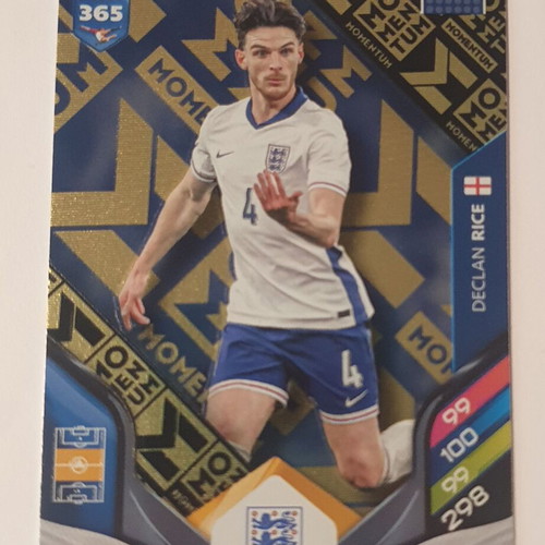 Panini Momentum Declan Rice England FIFA 365 Andrenalyn XL 2026 card like new