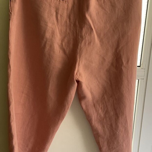 Linen pants Mango like new, pink, size L