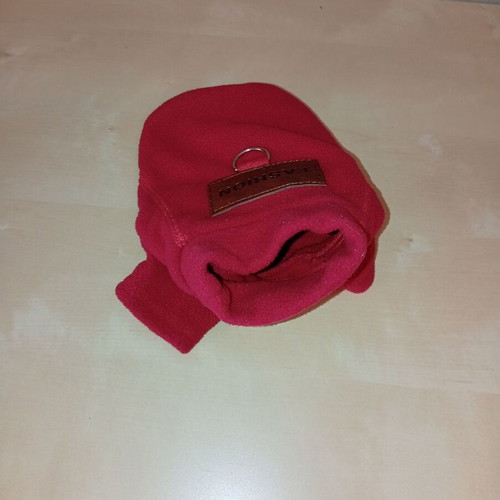 Red fleece dog clothes XS for small breeds like Chihuahua and Pugs, like new
