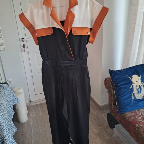 Ipekyol jumpsuit like new, size M, black and orange
