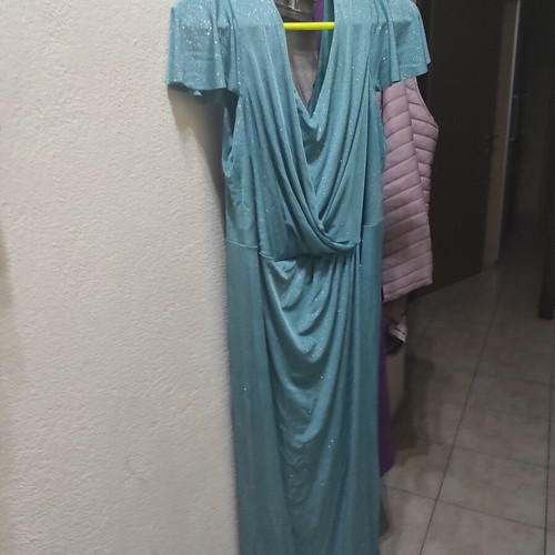 Dress like new turquoise with gold glitter, size L