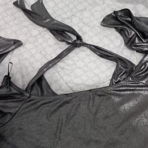 Phenomenon evening blouse like new, black and silver, size XL