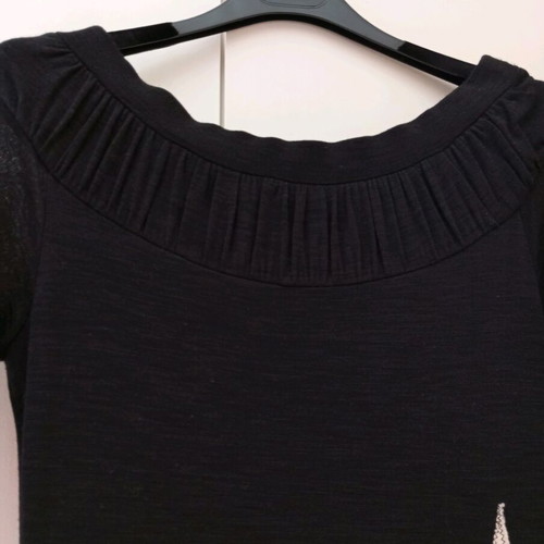 Dress black with white thin wool like new, tight fit