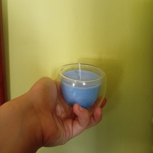 Handmade soy candle with ocean scent