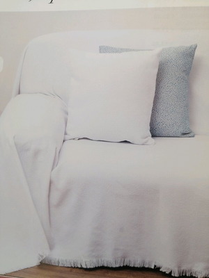 Anna Riska 1554 jacquard cotton throws new, white, apple, petrol, sand