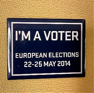 Καρφίτσα/συλλεκτικη, I am a voter, Ευρωεκλογές 2014
