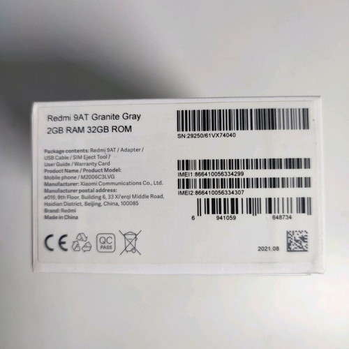 Redmi 9AT collectible box like new