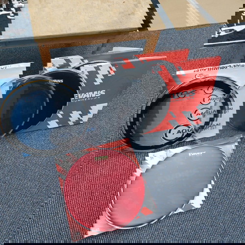 Drum Heads Set 14" Evans Hydraulic, Aquarian, Remo with Free Cymbal