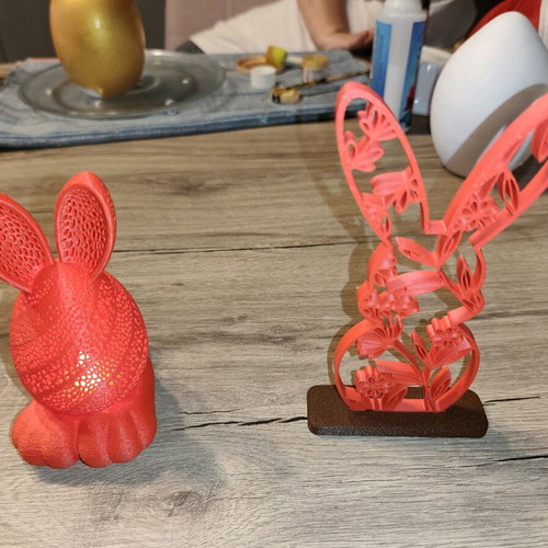 Easter decorative bunnies set of two pieces new