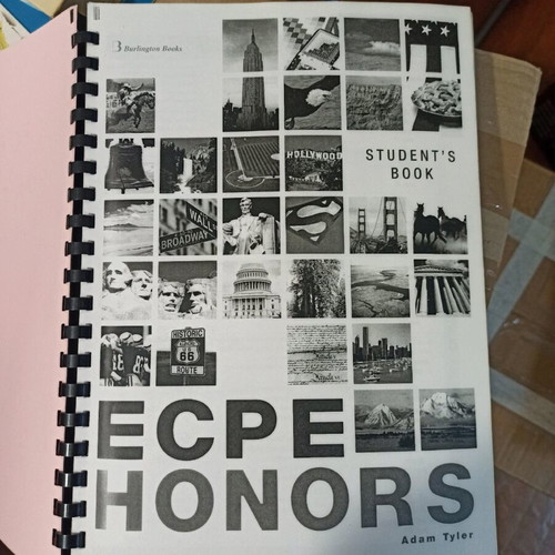 ECPE Honors Adam Tyler student's books used, spiral binding