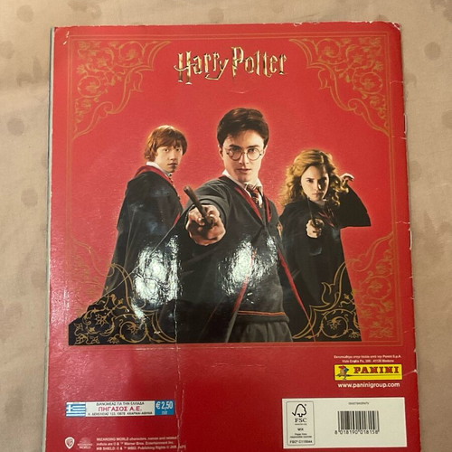 Harry Potter Panini album used with 79 stickers