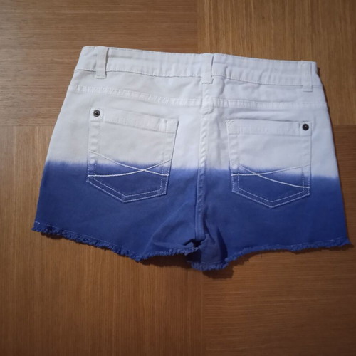 Pepperts! denim shorts with lace like new, for girl 11-12 years, white