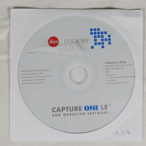 Leica M8 Capture One LE RAW workflow software