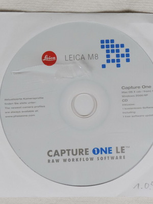 Leica M8 Capture One LE RAW workflow software