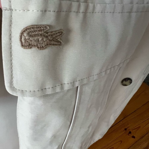 Lacoste Live hoodie trench raincoat beige men size L