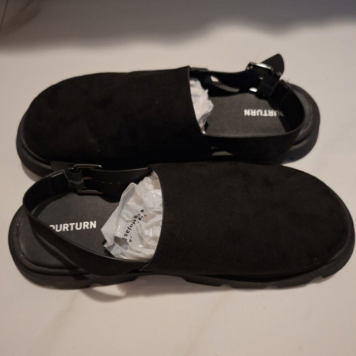 Yourturn men's black sandals clogs size 46 like new