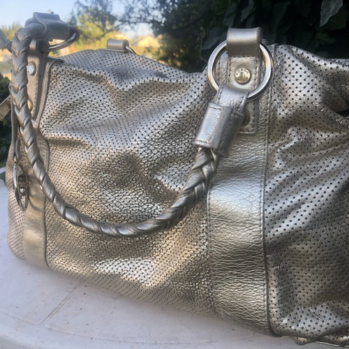 Tosca Blu leather shoulder bag, gold