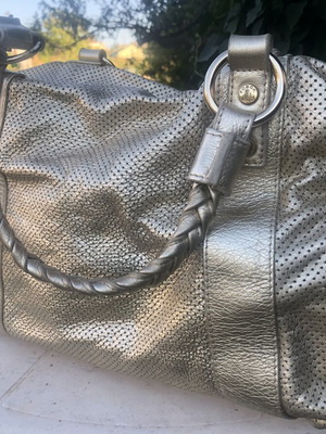 Tosca Blu leather shoulder bag, gold