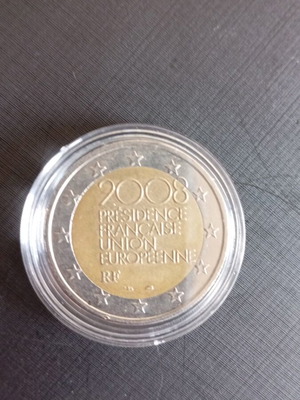 French 2 euro 2008 used for France presidency in EU